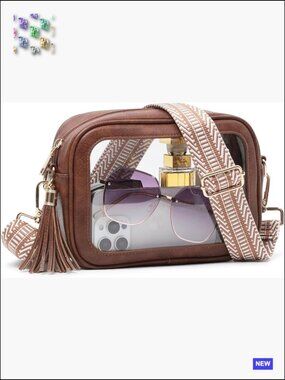 Clear Crossbody Bag Stadium Approved Concerts Games Adjustable Strap